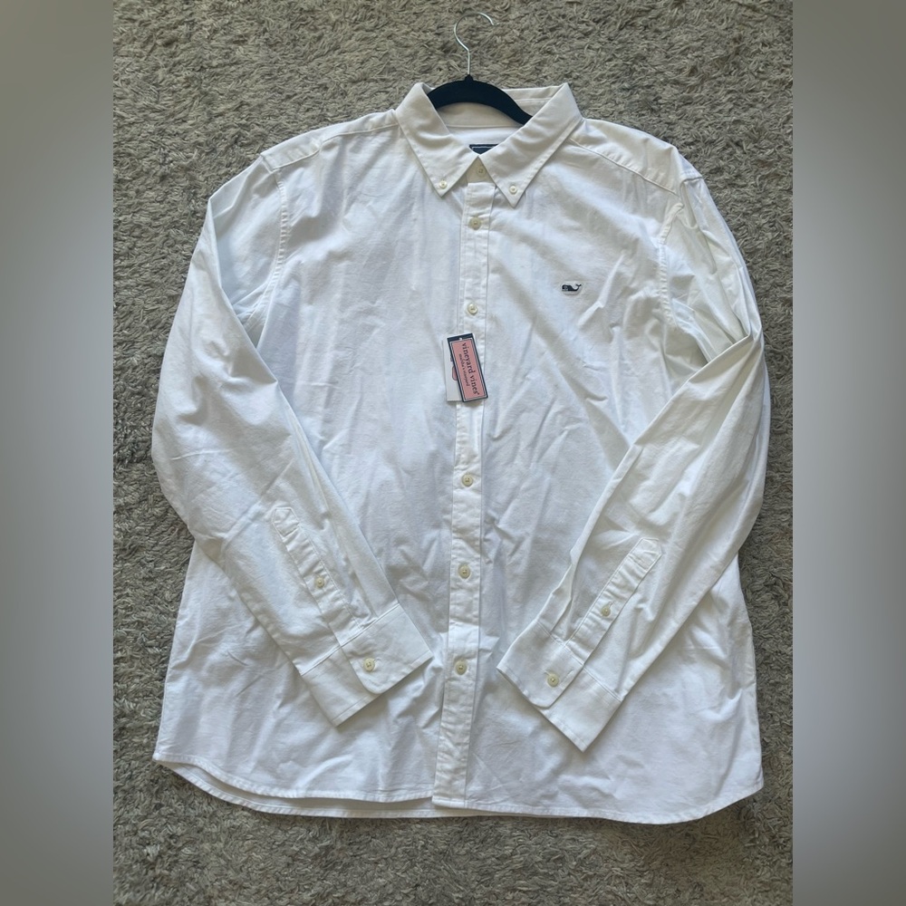 Vineyard Vines solid oxford classic white NWT/ XL